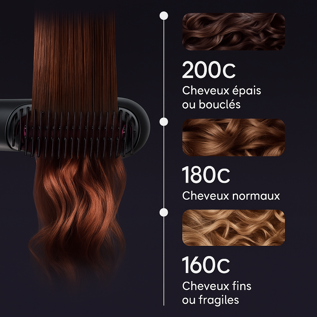 Brosse chauffante sans fil Minuteliss™ – 2-en-1 lissante & courbante