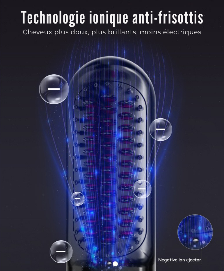 Brosse chauffante sans fil Minuteliss™ – 2-en-1 lissante & courbante